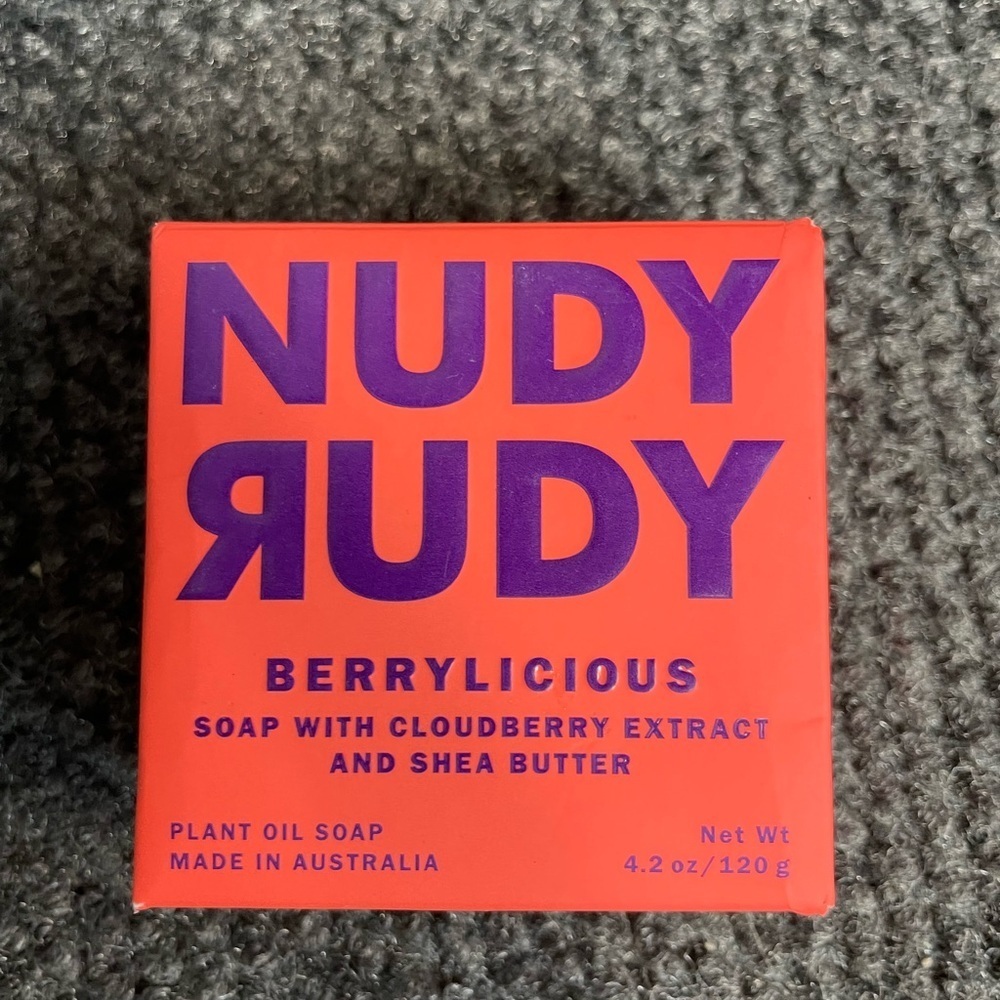 Nudy Rudy Berrylicious Bar Soap with Cloudberry Extract Shea Butter NEW